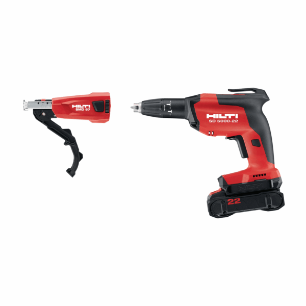 HILTI Akku-Trockenbauschrauber SD 5000-22 Set inkl. Schraubenmagazin SMD 57, Akku & Ladegerät - Image 1